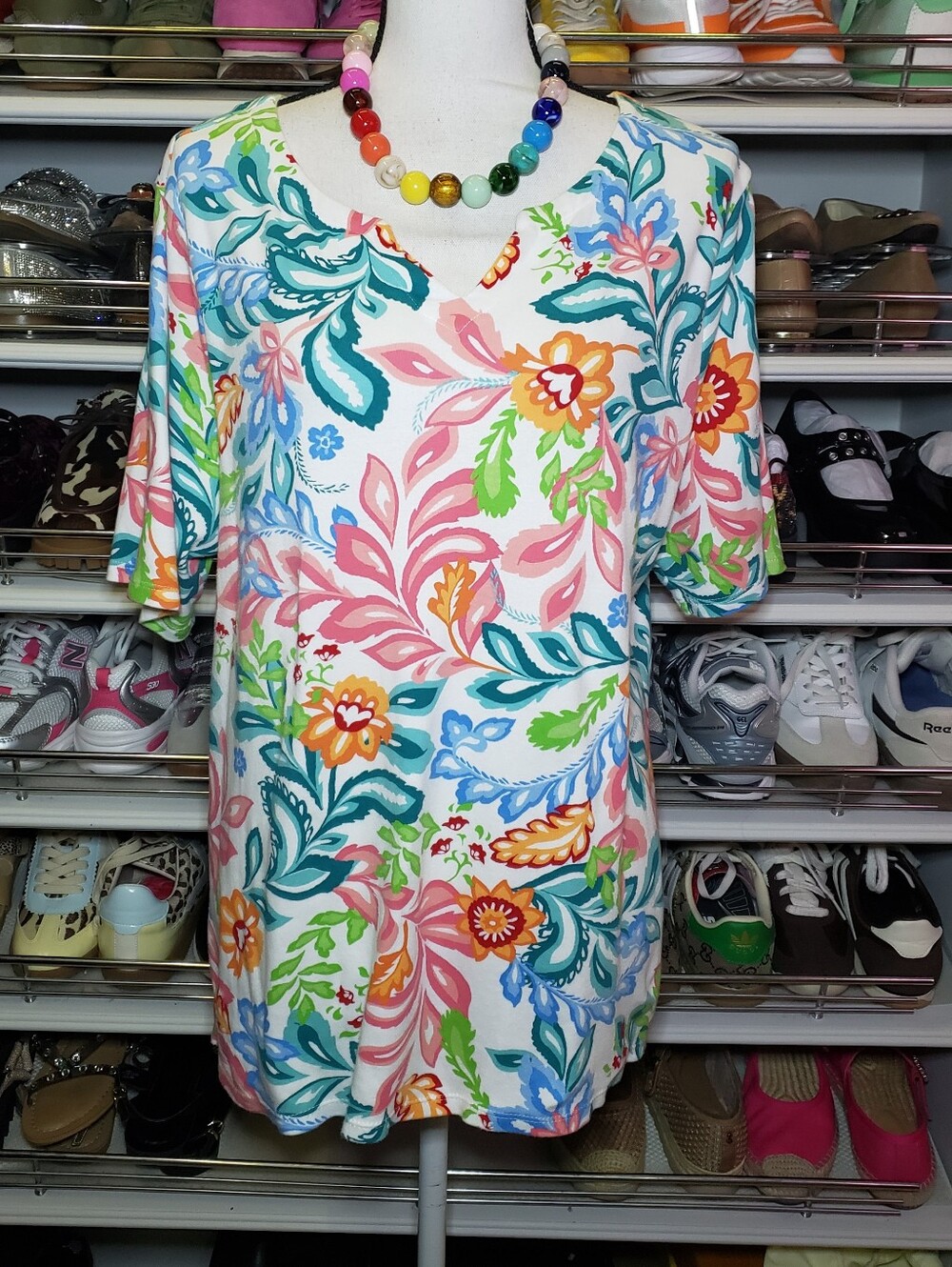 Croft & Barrow Floral Print Tunic